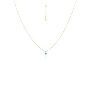 Icons: Superfine Mini Turquoise Necklace Gold