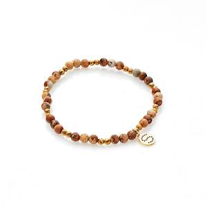 Sequence / Bracelet / Picture Jasper + Gold
