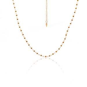 Amalfi Necklace Pearl + Gold