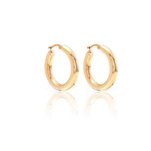 Statement Earrings: Halo Hoop Earrings Large Gold