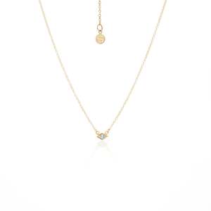 Superfine Keepsake Necklace Blue Topaz + Gold