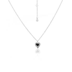 Lamour: Amour Necklace Black Spinel + Silver