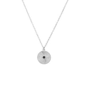 Solace Necklace Black Spinel + Silver
