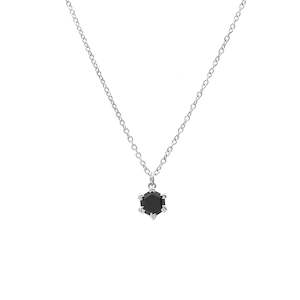 Harmony Necklace Black Spinel + Silver