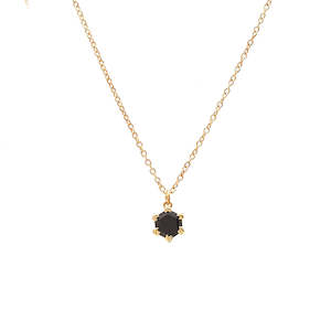 Harmony Necklace Black Spinel + Gold