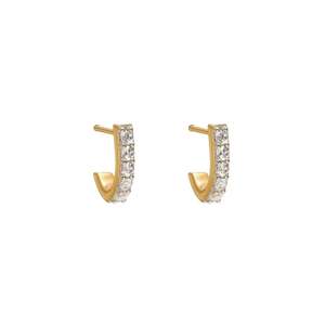 Ciel Earrings CZ + Gold