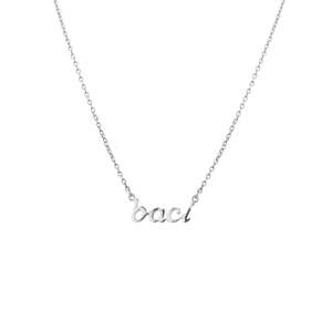 Best Friends Necklaces: Superfine Baci Necklace Silver