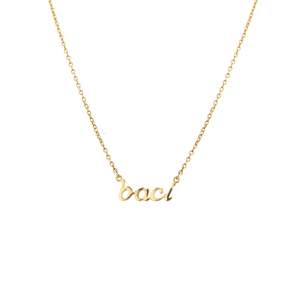 Best Friends Necklaces: Superfine Baci Necklace Gold