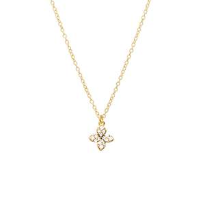 Flora Necklace Clear + Gold (SAMPLE)