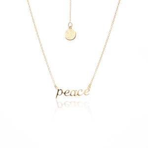Gifts Under 100: Superfine Peace Necklace Gold