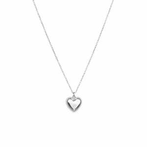 Gifts Under 200: Dotted Heart Necklace Silver