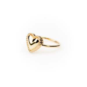 Gifts Under 200: Dotted Heart Ring Gold