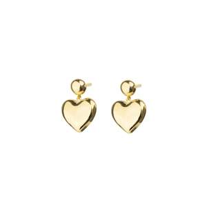 Gifts Under 200: Heart Drop Earrings Gold
