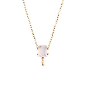 Gifts Under 300: Prima Donna Necklace Rose Quartz + Gold