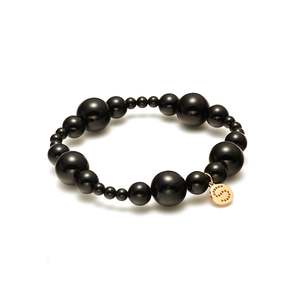Ombre Bracelet Black Onyx + Gold