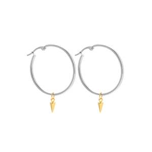 Heirloom: All The Way Hoop Earrings Silver + Gold