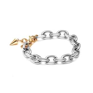 Forged Two-Tone Bracelet Silver + Gold