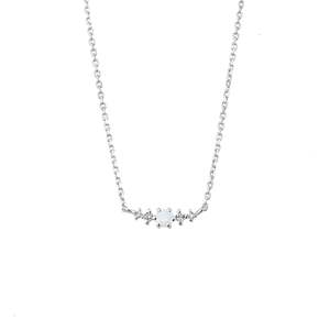 Gifts Under 200: October Birthstone Necklace Opal + Silver
