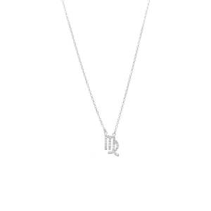 Virgo Necklace CZ + Silver
