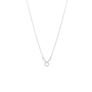 Taurus Necklace CZ + Silver