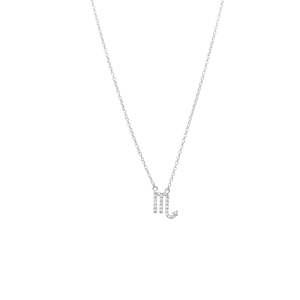 Scorpio Necklace CZ + Silver