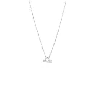 Libra Necklace CZ + Silver