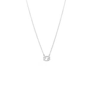 Sterling Silver Necklaces: Cancer Necklace CZ + Silver