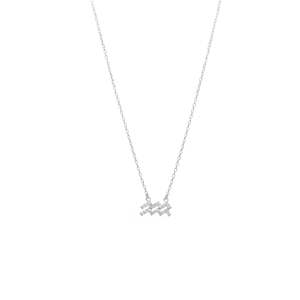 Aquarius Necklace CZ + Silver