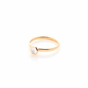 Mini Harmony Ring Crystal Quartz + Gold