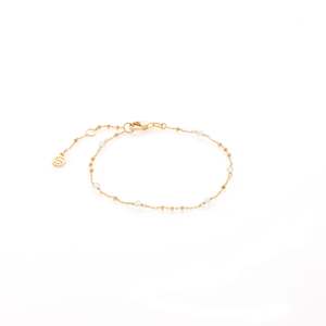 Dotty Bracelet Crystal Quartz + Gold