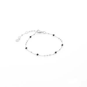 Dotty Bracelet Black Spinel + Silver