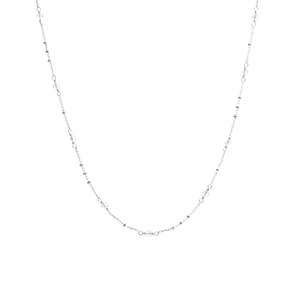 Dotty Necklace Crystal Quartz + Silver