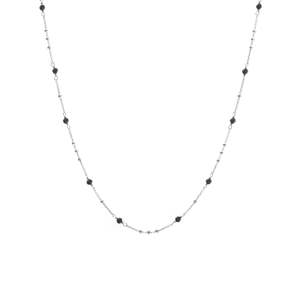 Dotty Necklace Black Spinel + Silver