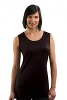 Tops Silk blend and 100% Silk Tops for Women Silkbody: Silkbody Puresilk Women's Sheer Sleeveless Tunic Scoop Silkbody