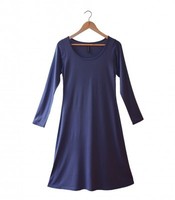 Dresses Silk Blend Dresses for Women Silkbody: Silkbody Silkspun Women's Long Sleeve Simple Dress Silkbody