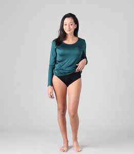 Womens Underwear: Puresilk Sheer Long Sleeve Scoop