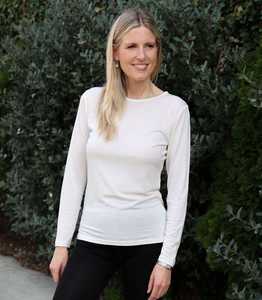 Womens Sleepwear: Silkspun Long Sleeved Crew