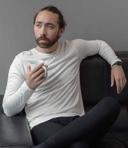 Mens Tops Jackets: Men's Silkspun Long Sleeved Crew