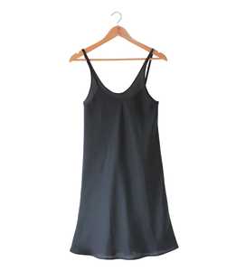 Pure Silk Crepe-de-Chine Slip Dress - Clearance; Black Size S