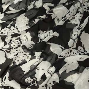All Silks: FLORAL SILK CHIFFON REMNANT