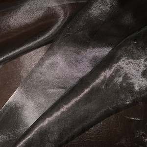 All Silks: METALLIC BLACK SILK ORGANZA