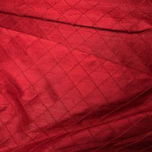 Handloom Silks: PINTUCK CARDINAL DUPION SILK