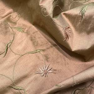 Powerloom Silks: EMBROIDERED MAPLE POWERLOOM SILK