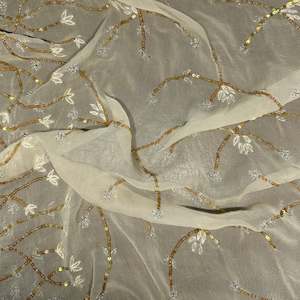 EMBROIDERED SILK GEORGETTE