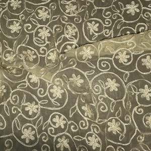 EMBROIDERED SILK GEORGETTE