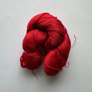 Mulbery Silk Yarn: SCARLET MULBERRY SILK YARN