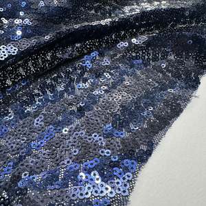 Other Fabrics: NAVY PATTERNED SEQUINNED NET