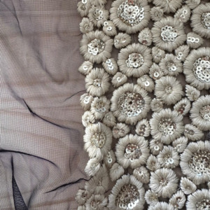 Other Fabrics: EMBROIDERED THREADWORK TULLE