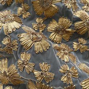 Other Fabrics: METALLIC RIBBON TULLE