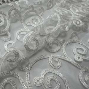 EMBROIDERED IVORY TULLE
